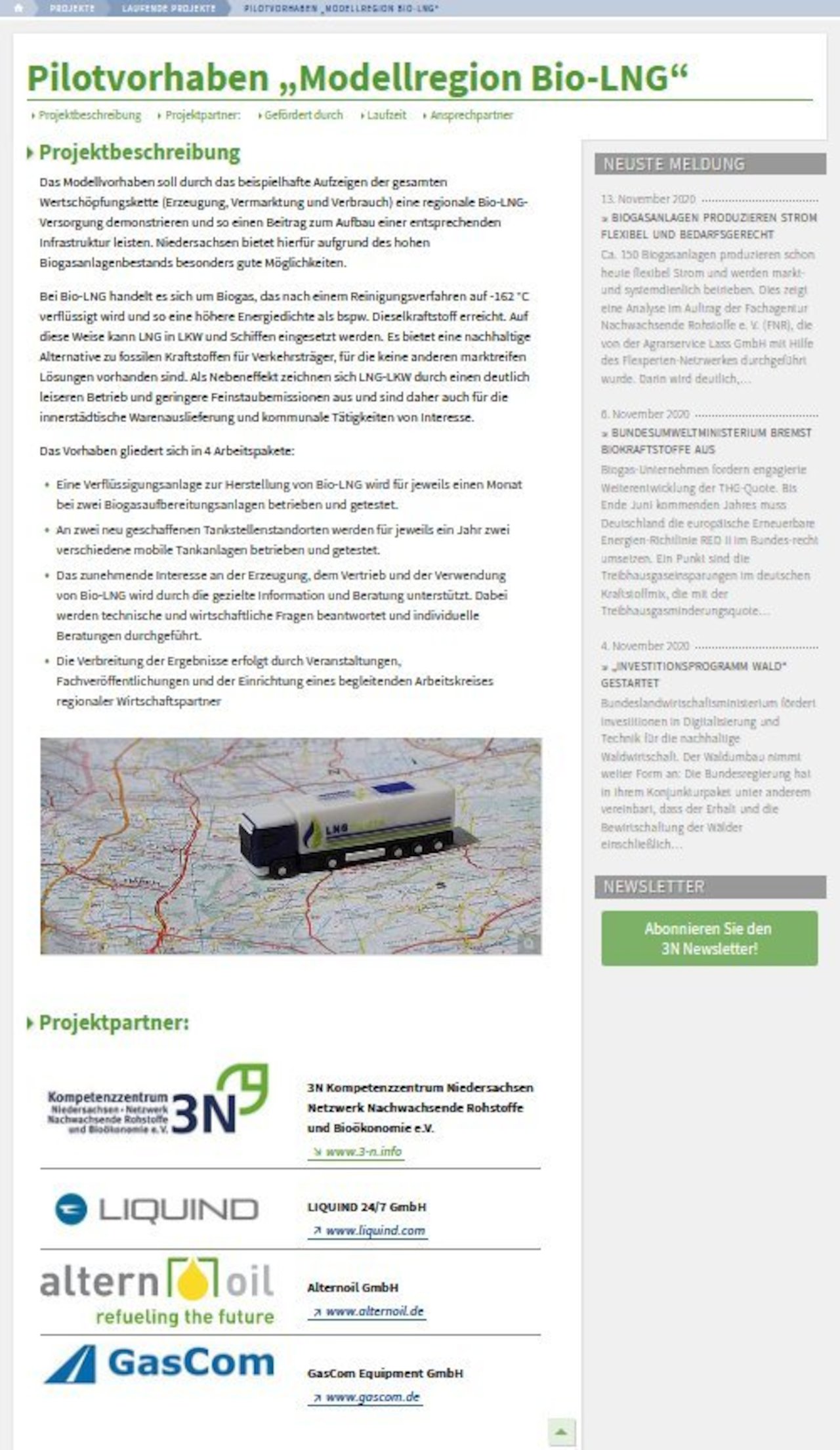 Pilotprojekt "Modellregion Bio-LNG" Image 1