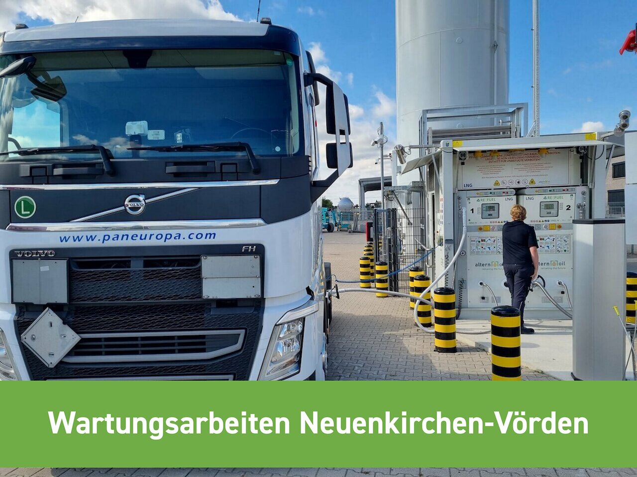 Wartungsarbeiten REEFUEL LNG Tankstelle