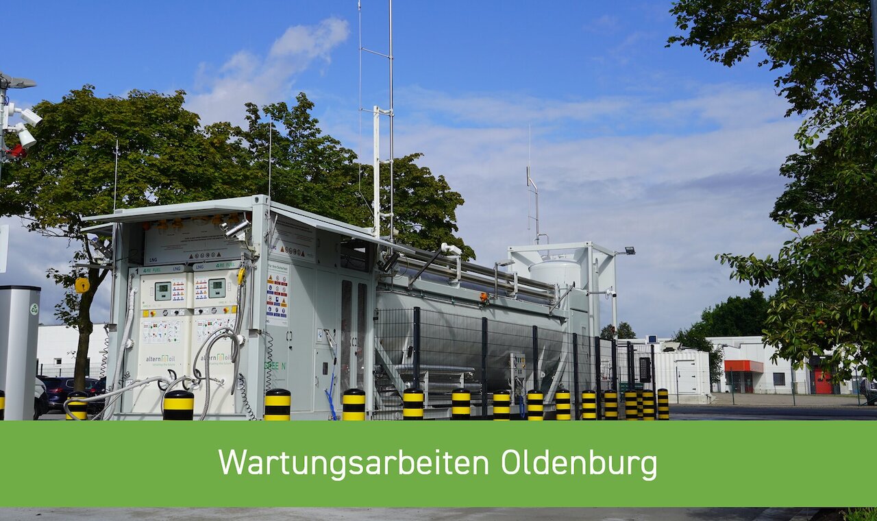 Wartungsarbeiten REEFUEL LNG Tankstelle