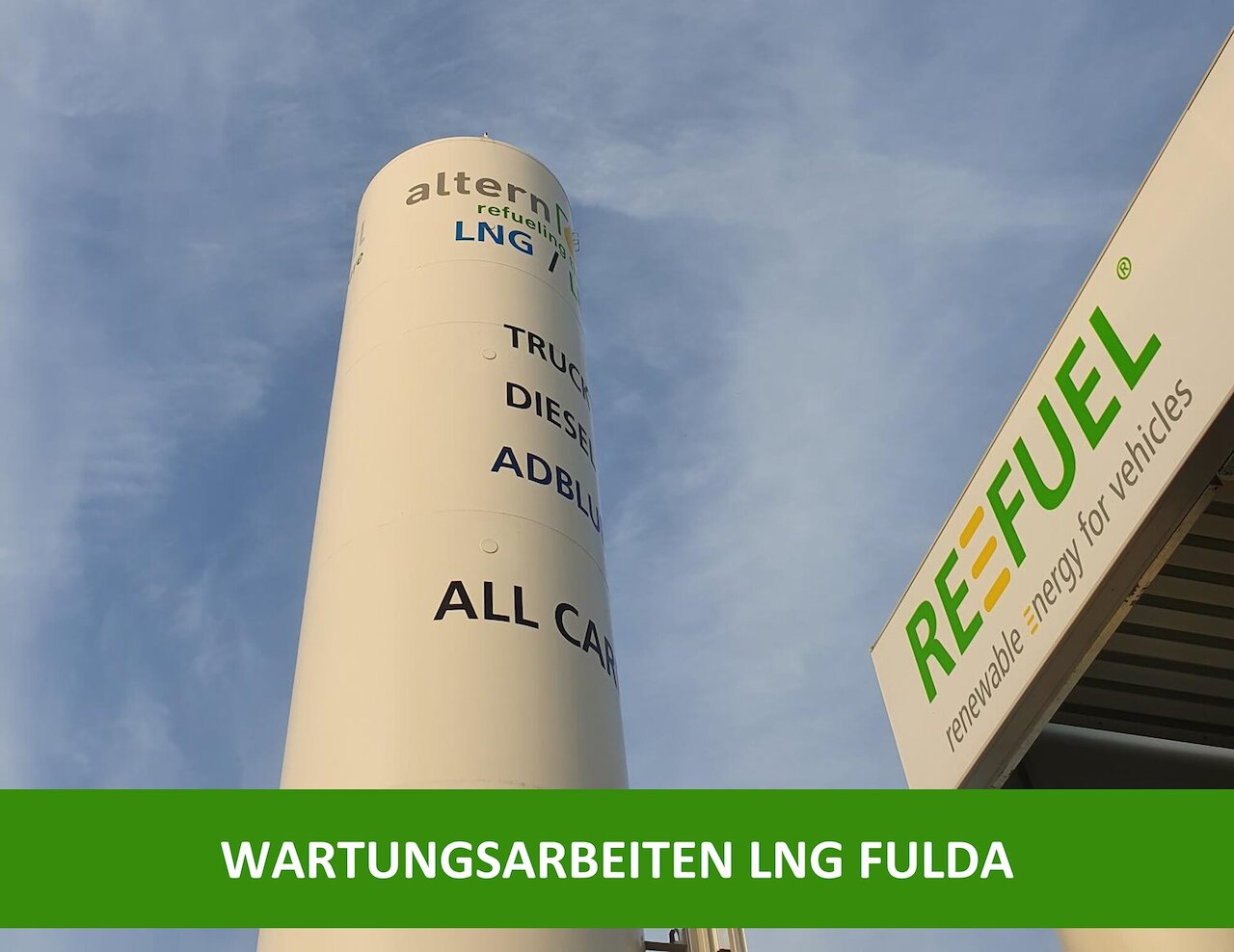 Wartungsarbeiten REEFUEL LNG Tankstelle Image 1
