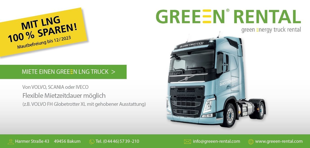 Mieten Sie einen Greeen LNG Lkw und sparen Sie 100 % Maut Image 1